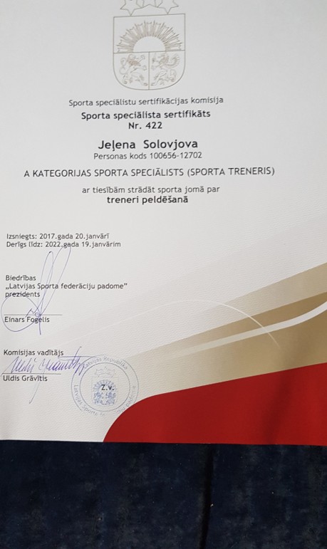 A-category certificate #422