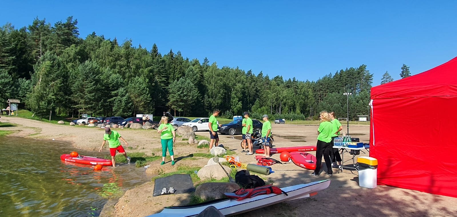 Sacensību zona pie Dubkalnu ūdenskrātuves
